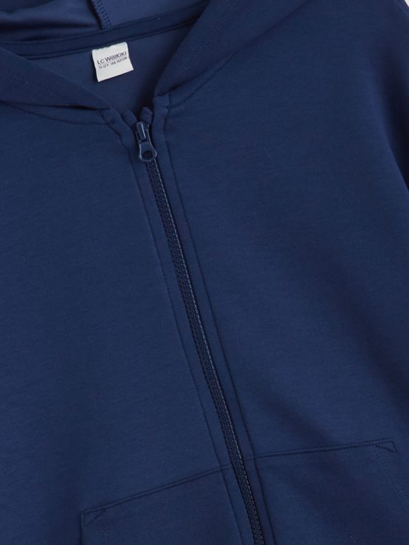 LCW Kids Navy Blue Hooded Girls' Tracksuit