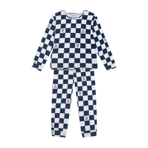 Navy No Bad Days Long Sleeve Pajama Set