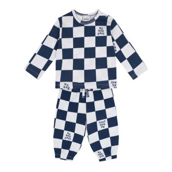 Navy Blue No Bad Days Long Sleeve T-Shirt and Pants Set
