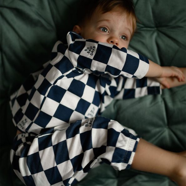 Navy Blue No Bad Days Long Sleeve T-Shirt and Pants Set