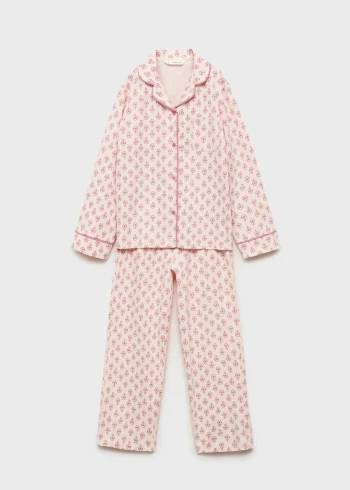 Patterned Cotton Pajama Set