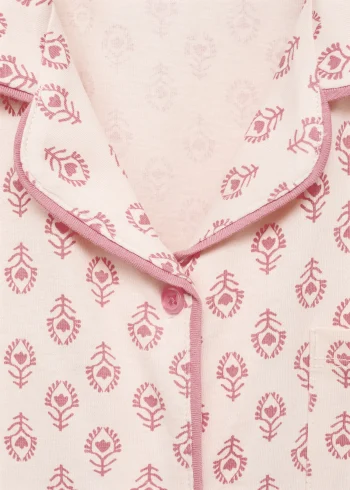 Patterned Cotton Pajama Set