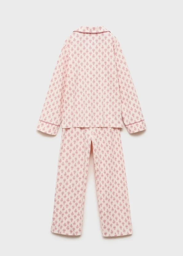 Patterned Cotton Pajama Set