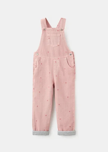 Embroidered Flower Long Jumpsuit