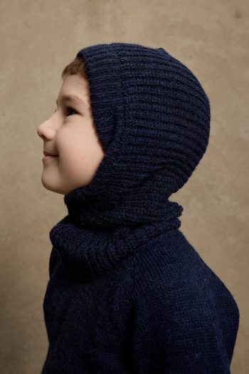 Knitted Children's Balaclava Beanie Navy Blue