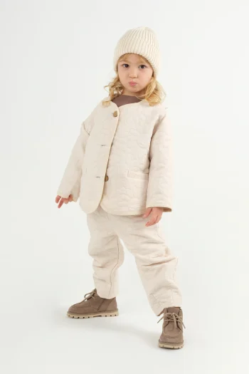 Oversized Trimmed Jacket Beige