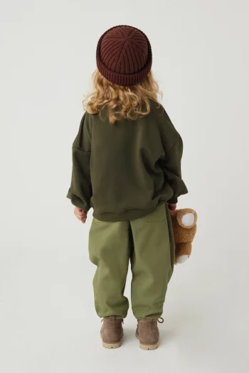 Pleated Detail Pants in Sage