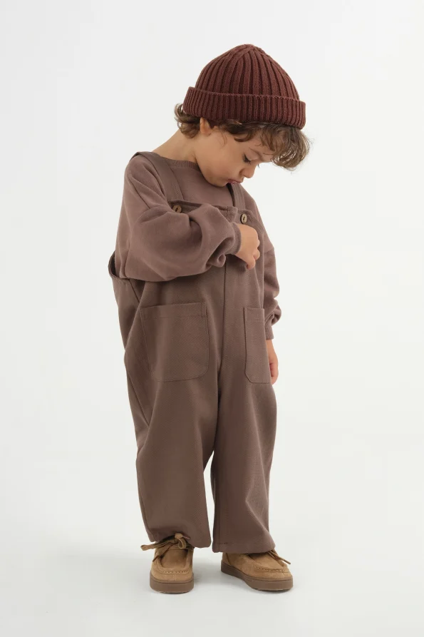 Bag Pocket Jumpsuit Brown