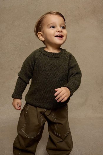 Knit Sweater in Olive Green