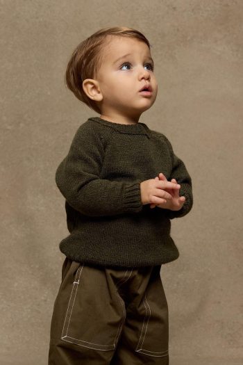 Knit Sweater in Olive Green