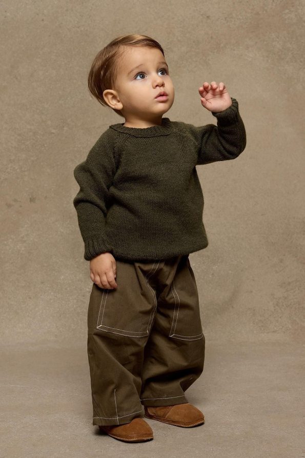 Knit Sweater in Olive Green