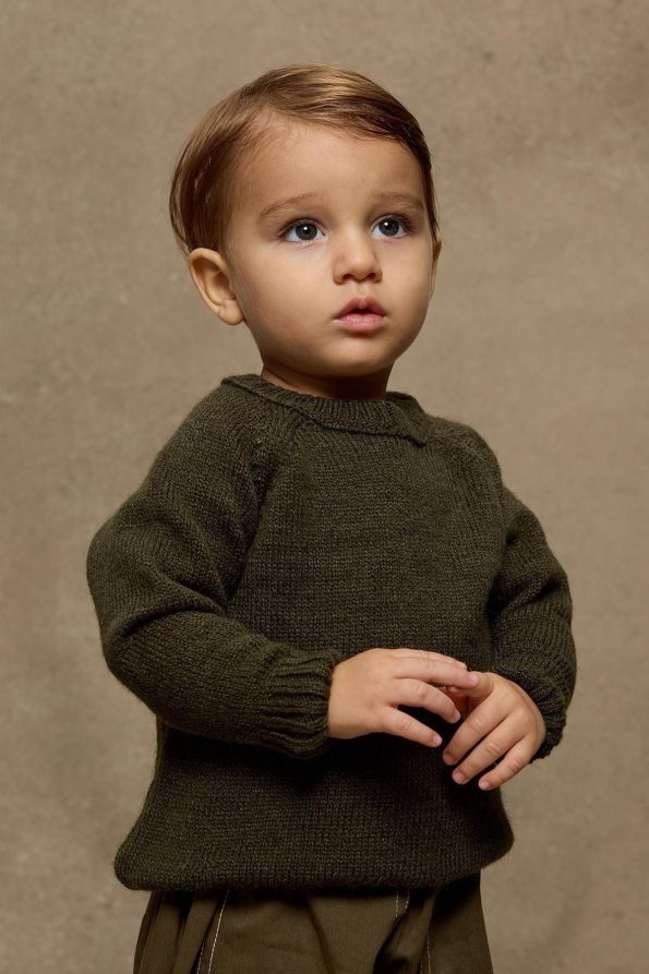 Knit Sweater in Olive Green