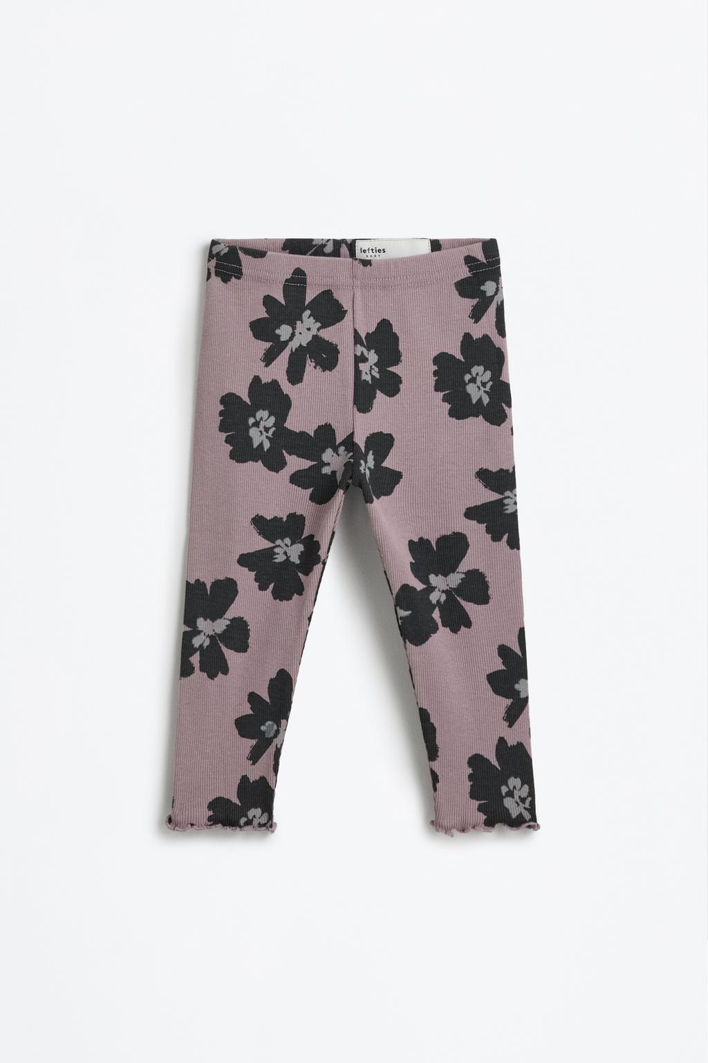 0504420365402-A3.jpg Printed Sweatshirt and Ribbed Leggings Set