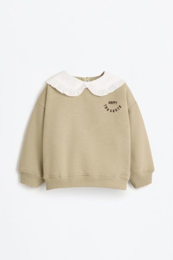 Bicycle Neck Sweatshirt and Ribbed Leggings Set