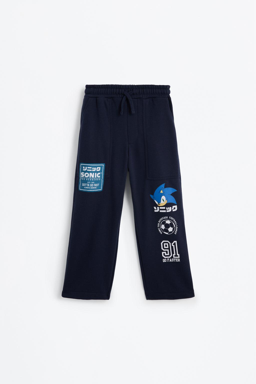 05049704401-A5.jpg Sonic™ | SEGA Wide Leg Cotton Trousers