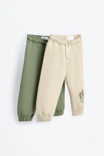 2-Pack Contrast Cotton Pants