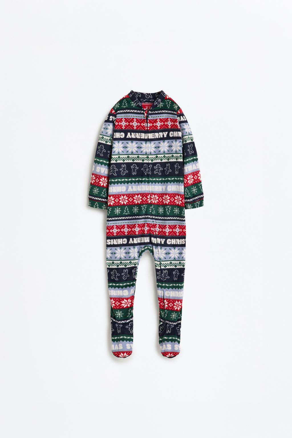 05139251403-A1.jpg Baby | Velvet Textured Romper with Christmas Trim