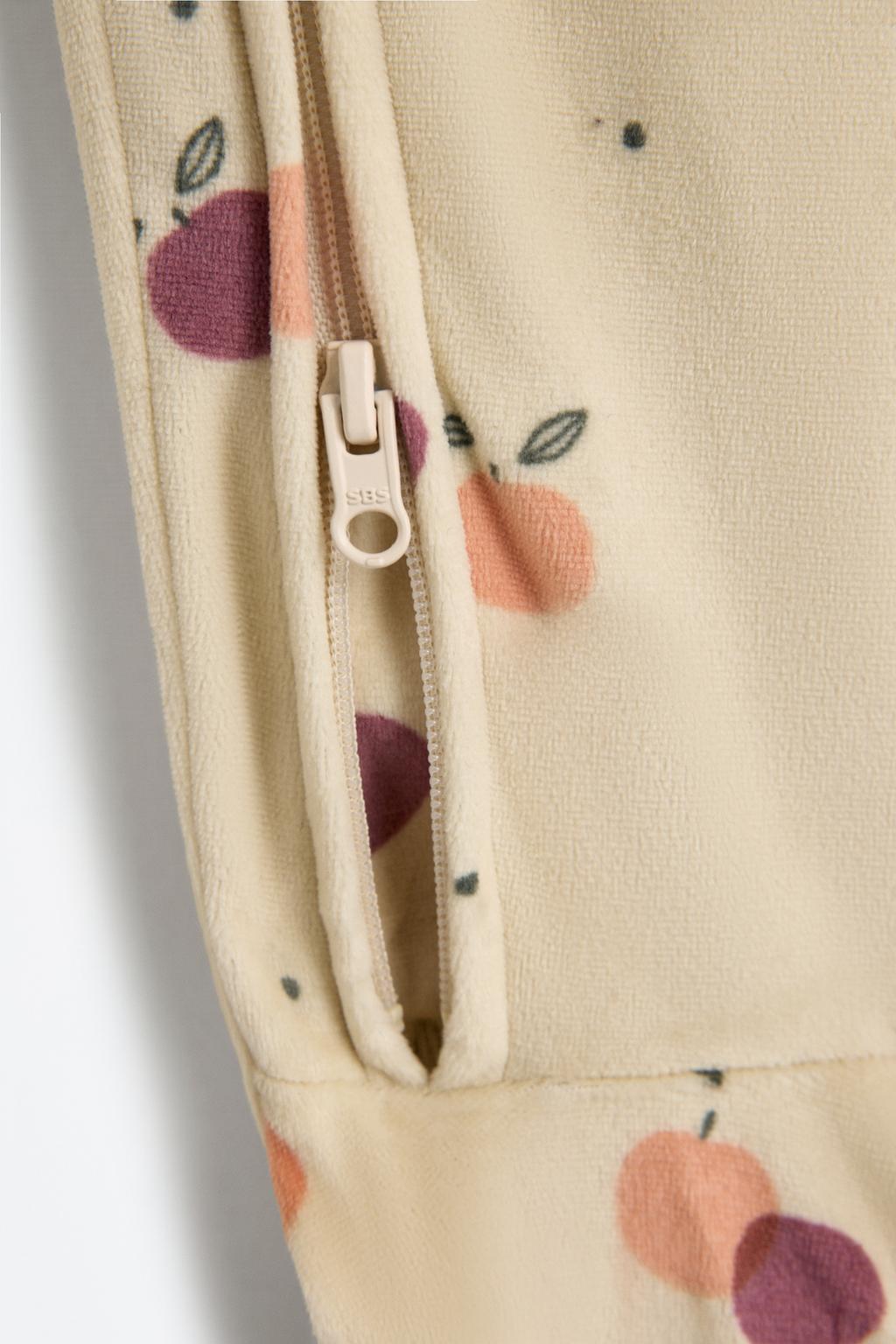 05139254721-A6.jpg Patterned Velvet Pajama Jumpsuit