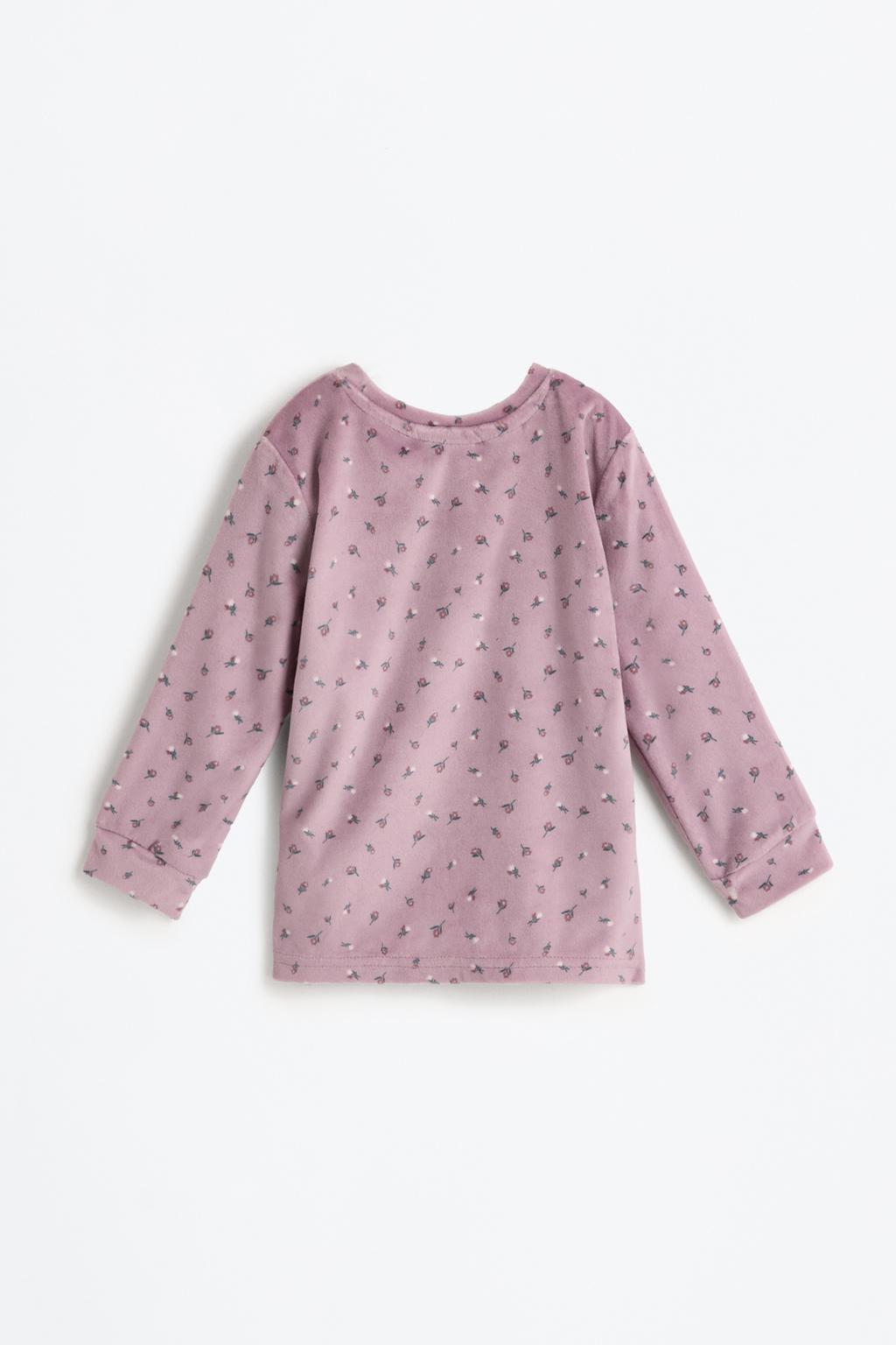 05139255612-A6.jpg Patterned Velvet Pajama Set