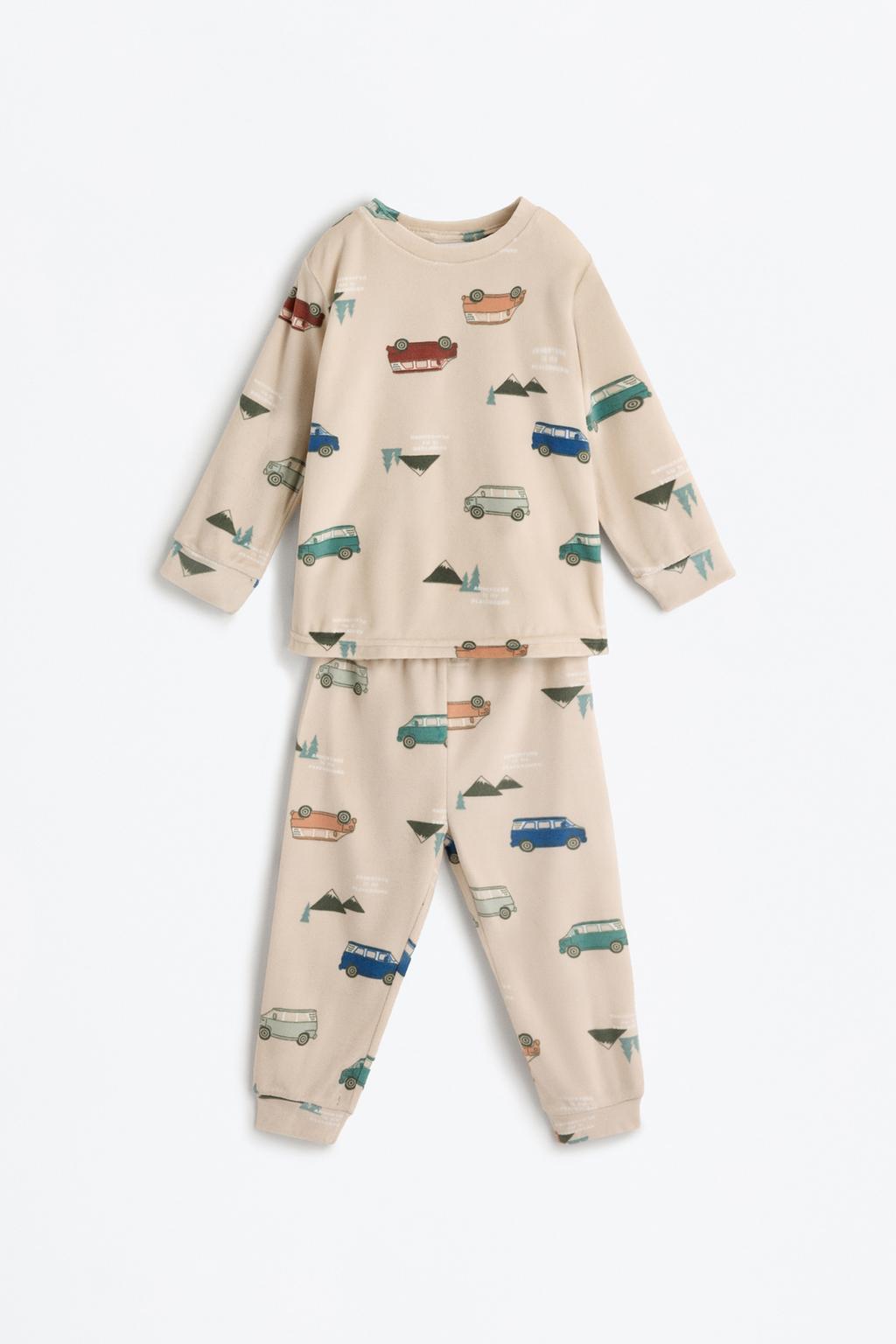 05139855737-A3.jpg Printed Velvet Pajama Set