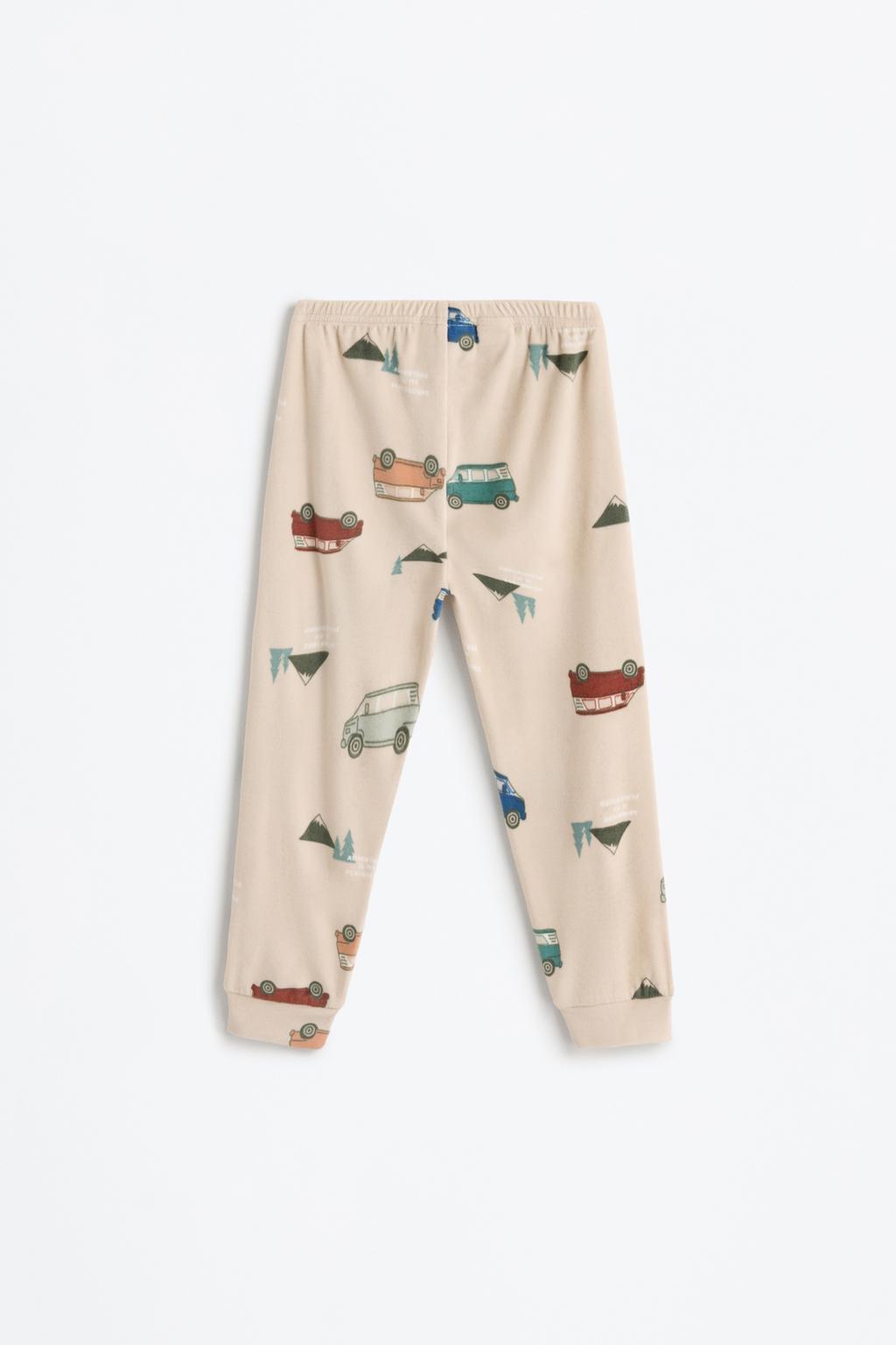 05139855737-A7.jpg Printed Velvet Pajama Set