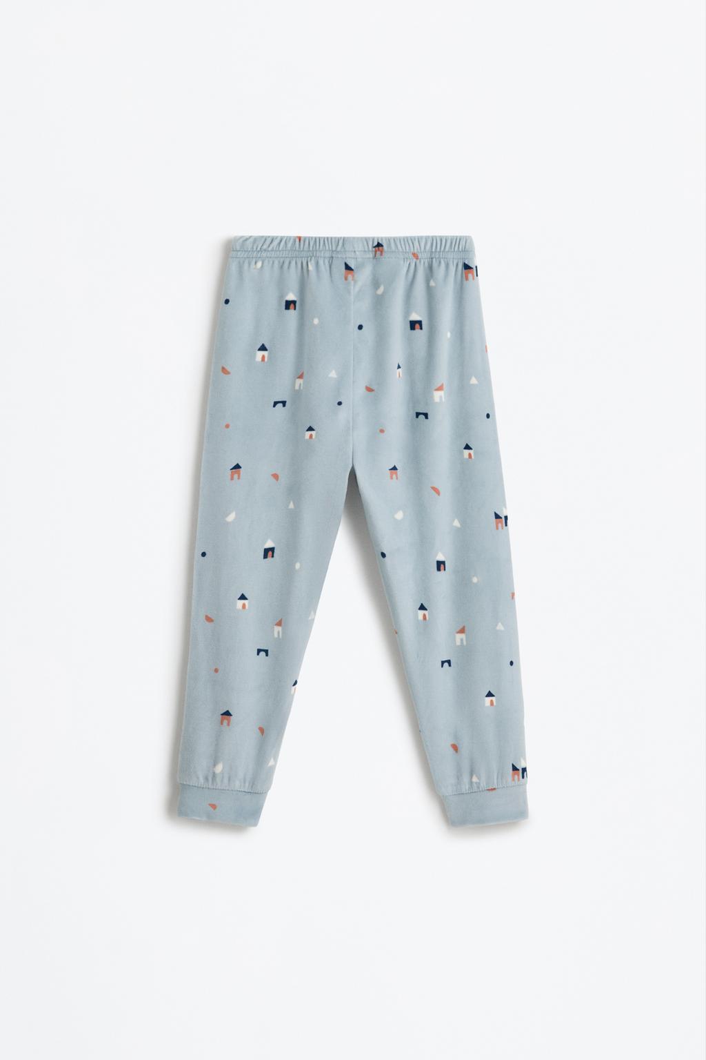 05139855819-A5.jpg Patterned Velvet Pajama Set