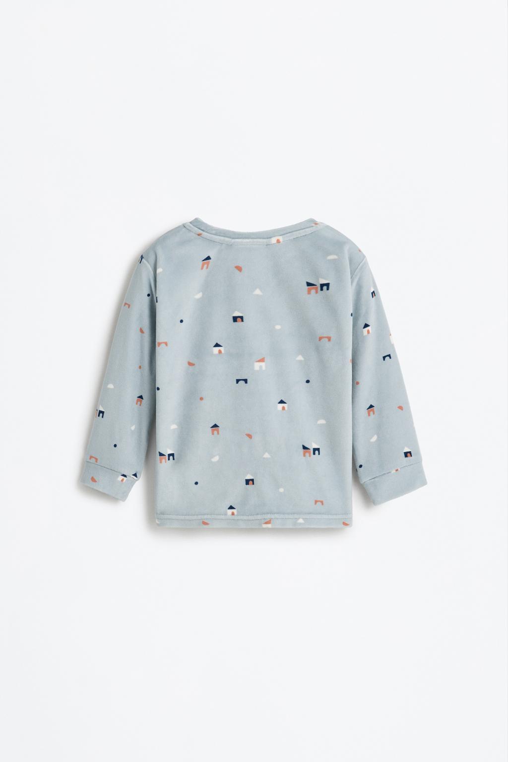 05139855819-A6.jpg Patterned Velvet Pajama Set