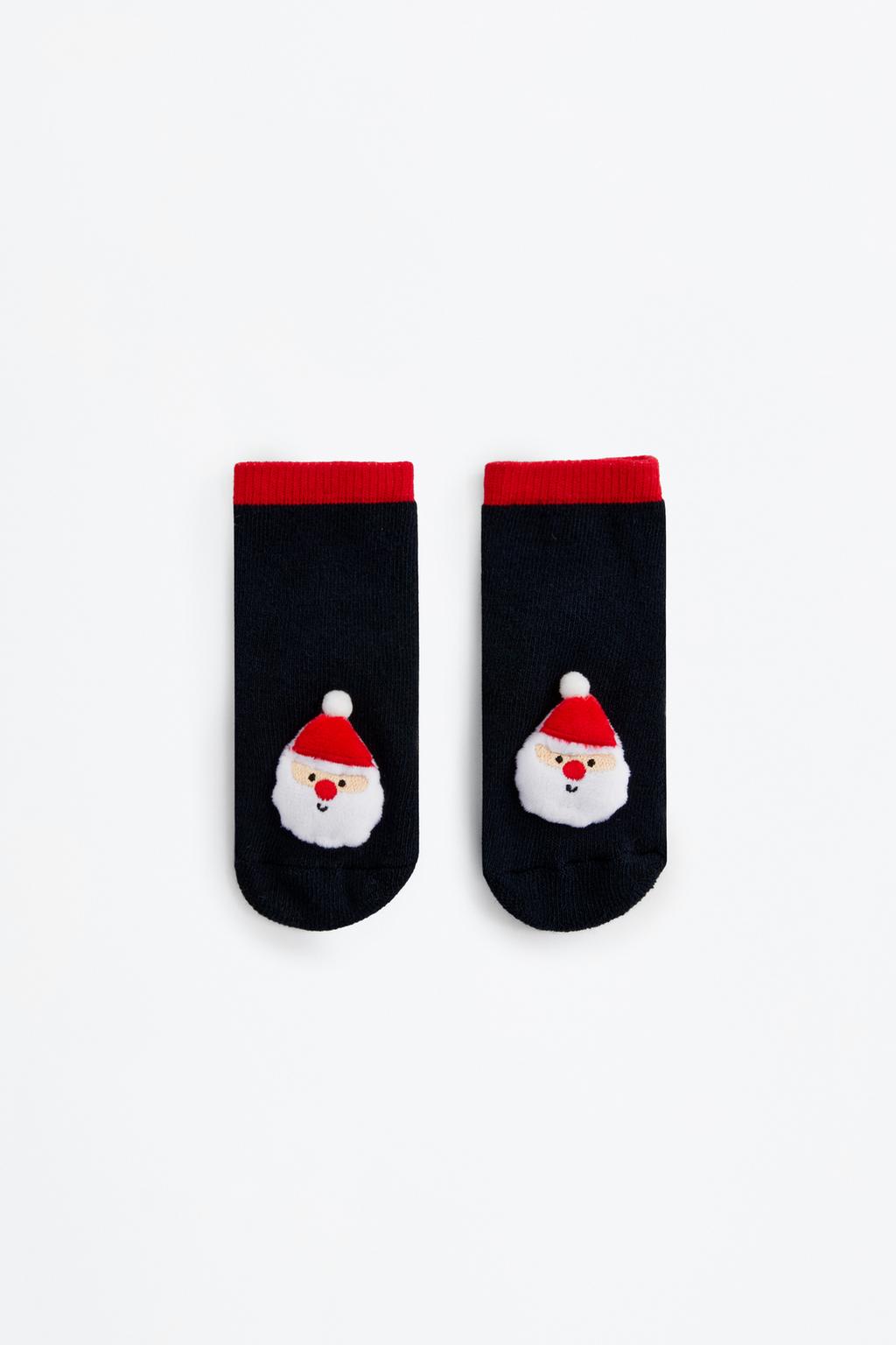 05264837555-A3.jpg Baby | 3D Santa Claus Socks