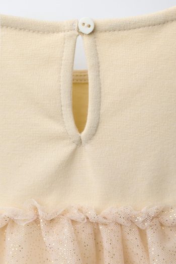 Contrast Tulle Shimmer Dress