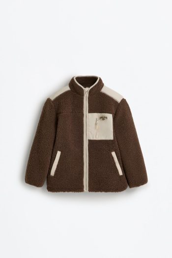 Panelled Faux Wool Jacket