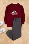 Trendyolmilla Kids Burgundy Floral Knit Set