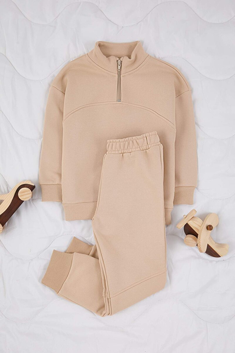 0_org_zoom-9.jpg Trendyolmilla Kids Beige Cotton Unisex Oversized Knit Set