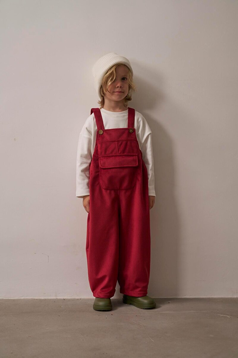1_org_zoom-107.jpg Oh La La Koala Burgundy Velvet Children's Dungaree