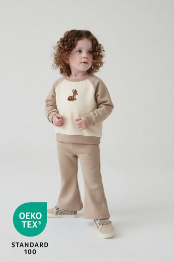 Luppinos Baby Deer 2-Piece Cotton Embroidered Top Set