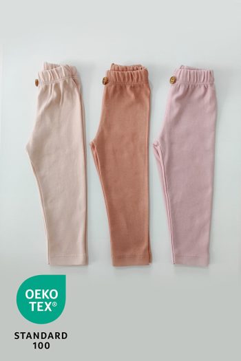 Luppinos Candy 3-Piece 100% Cotton Baby Leggings Set