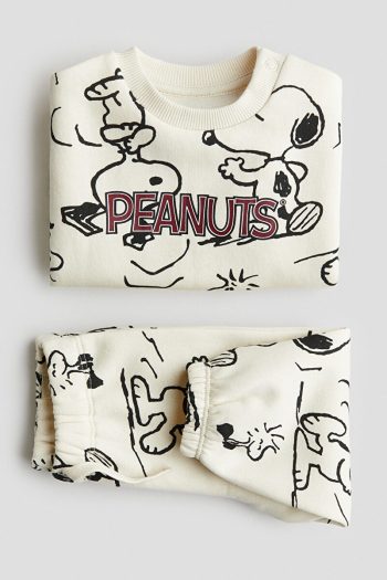 H&M 2-Piece Printed Sweatshirt Set