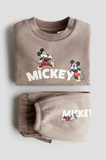 H&M 2-Piece Printed Sweatshirt Set