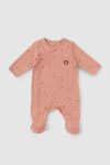 Little Gusto Footed Bodysuit Newborn Cosmos Pink Organic Cotton