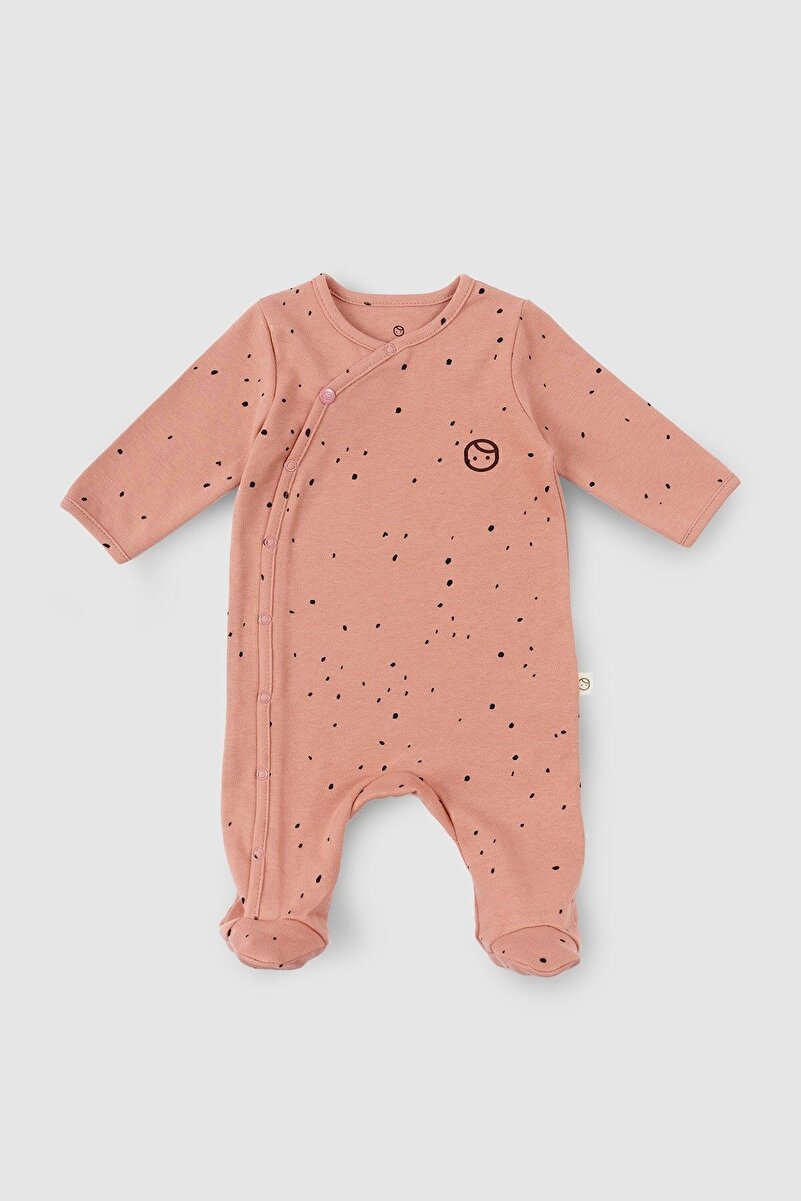 1_org_zoom-215.jpg Little Gusto Footed Bodysuit Newborn Cosmos Pink Organic Cotton