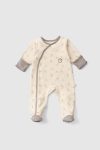 Little Gusto Organic Cotton Footed Romper with Built-in Mittens - Small Cotton Print, 6-9 Months