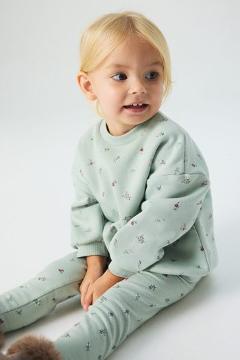 H&M Printed Fleece-Lined Leggings