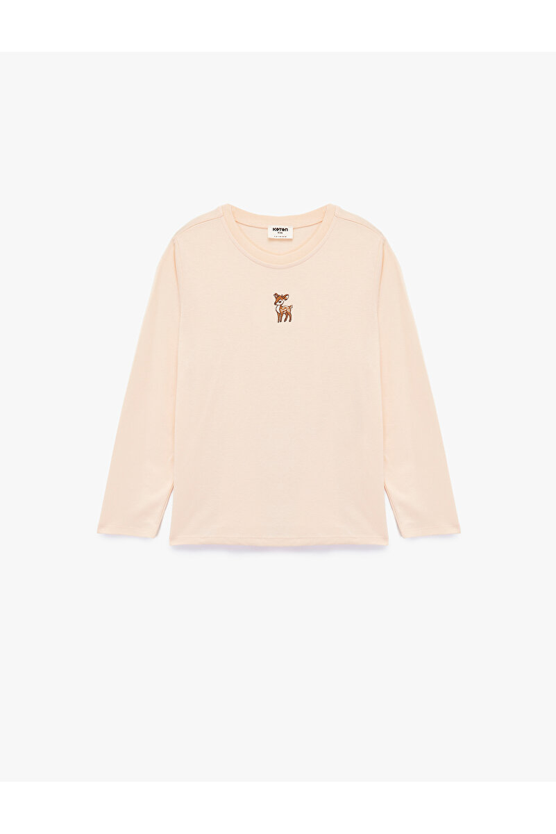 1_org_zoom-278.jpg Cotton Long Sleeve Crew Neck Embroidered T-Shirt