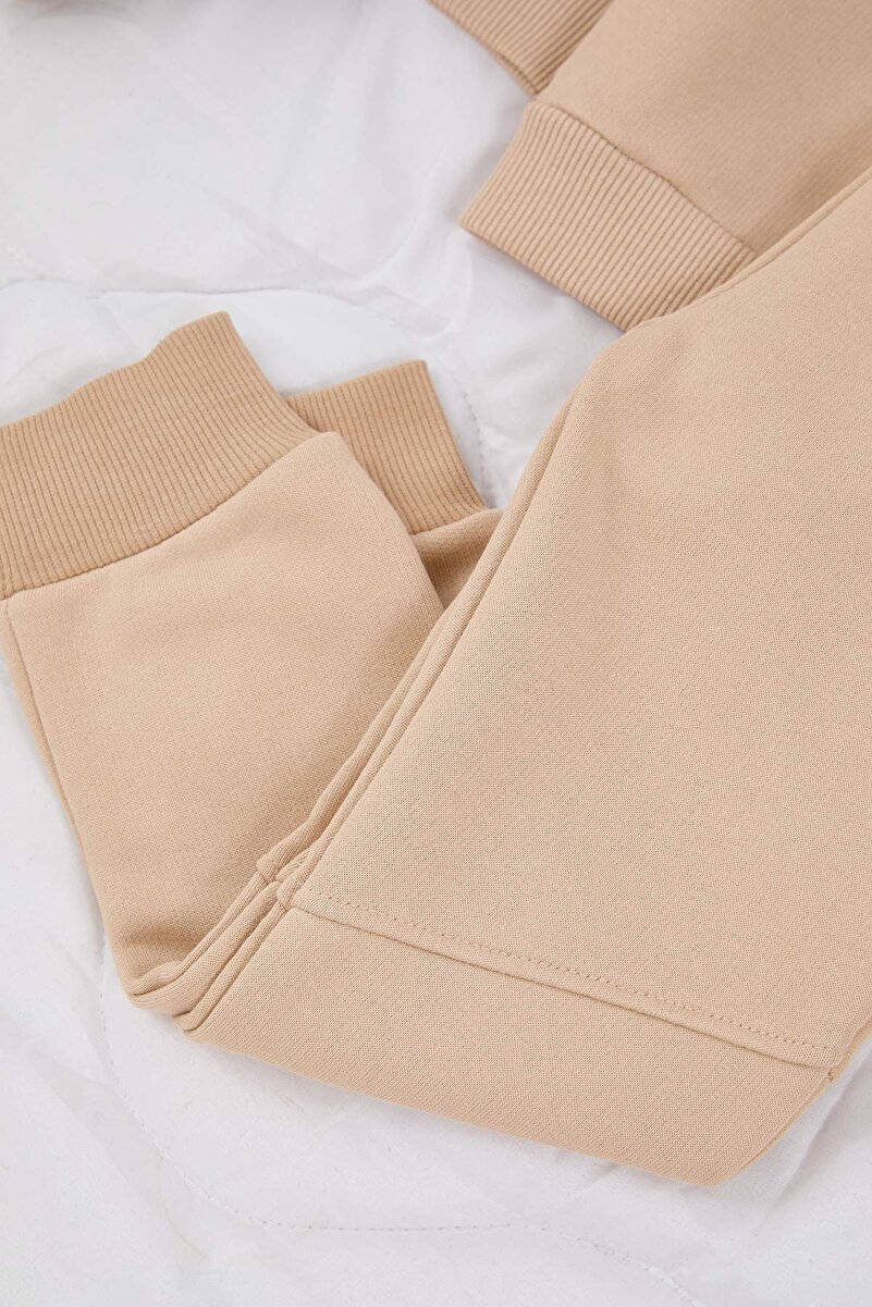 1_org_zoom-363.jpg Trendyolmilla Kids Beige Cotton Unisex Oversized Knit Set