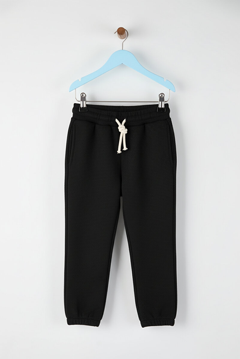 1_org_zoom-368.jpg Trendyolmilla Kids Black-Grey Cotton Knit Sweatpants for Boys