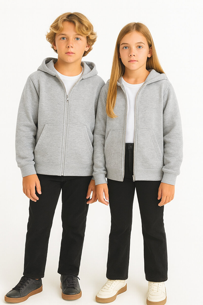 1_org_zoom-59.jpg AHENGİM Boys and Girls Basic Thick Zip-Up Winter School Sweatshirt