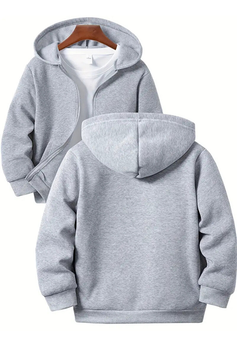 1_org_zoom-62.jpg AHENGİM Boys and Girls Basic Thick Zip-Up Winter School Sweatshirt