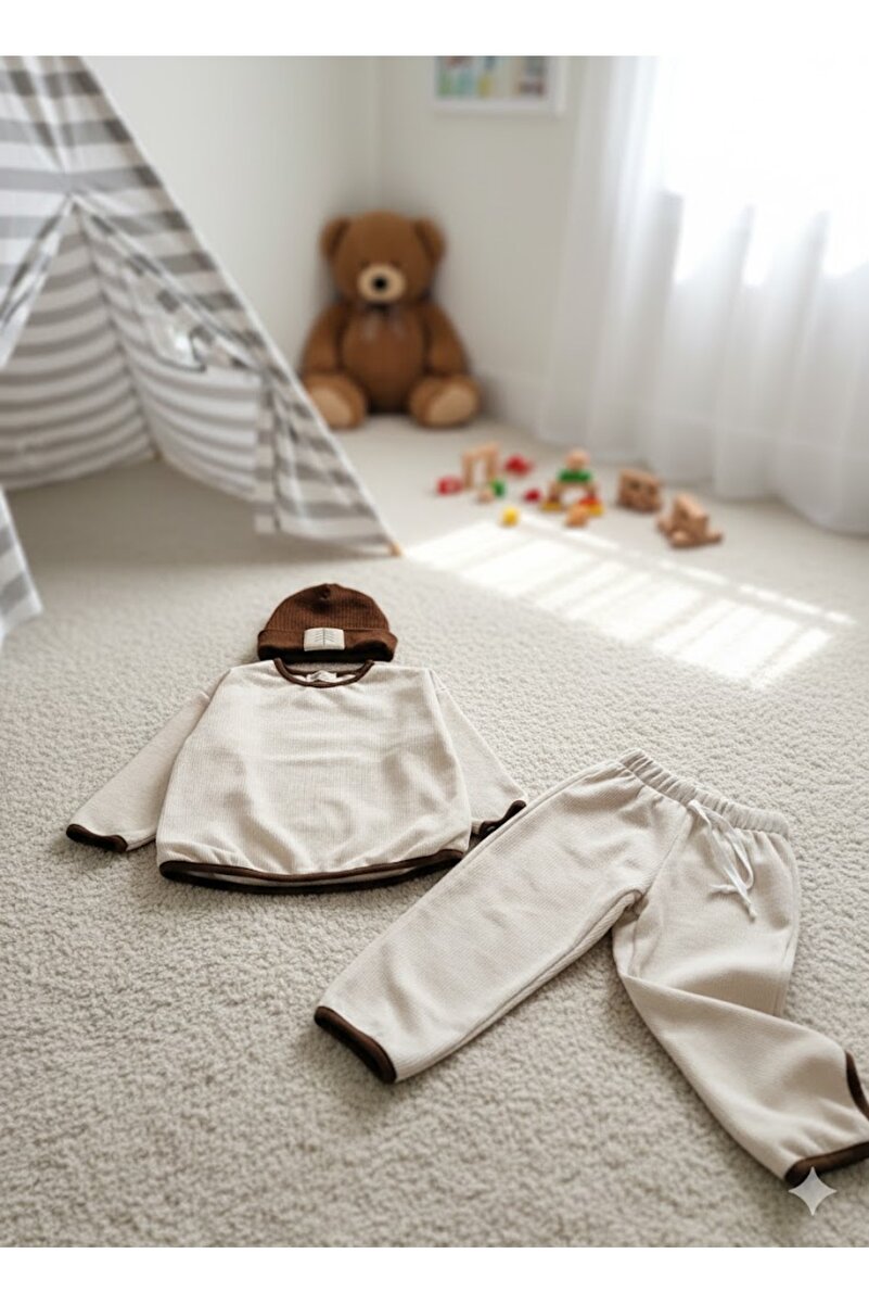 1_org_zoom-81.jpg Swan Baby Unisex Waffle Beret 3-Piece Set