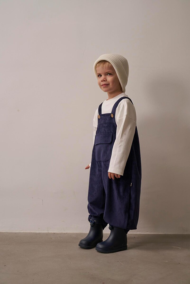 1_org_zoom-89.jpg Oh La La Koala Navy Velvet Kids Overalls
