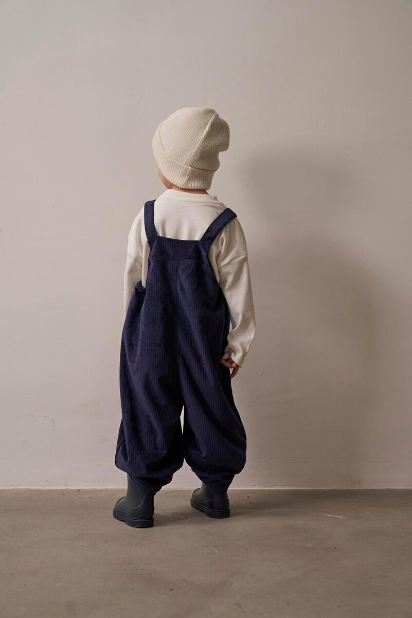 1_org_zoom-90.jpg Oh La La Koala Navy Velvet Kids Overalls