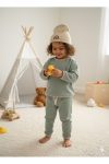 Swan Baby Unisex Waffle Beanie Three-Piece Set